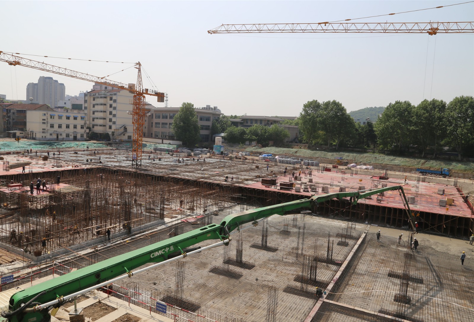 今起市健康路全民健身中心工程进入主体结构施工阶段